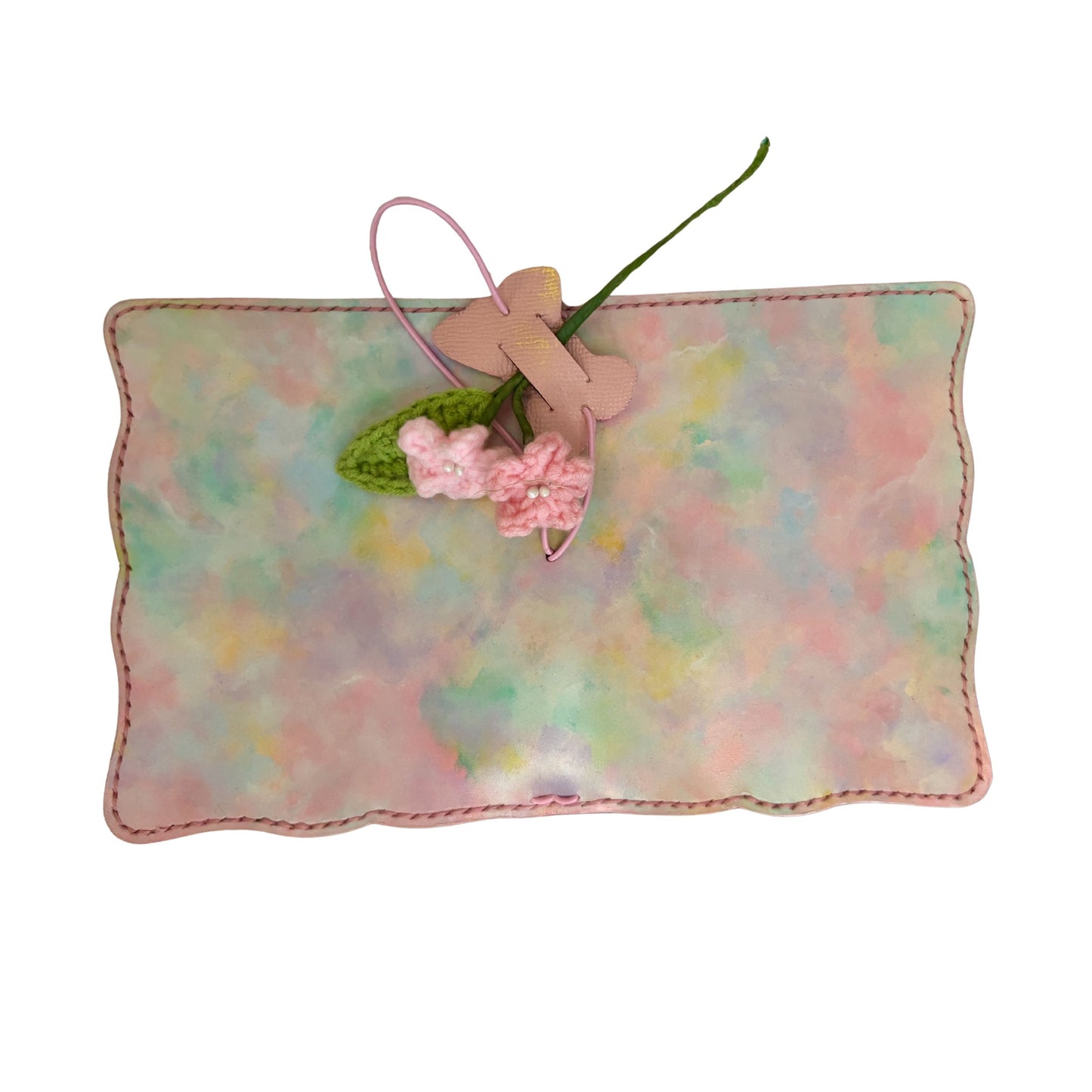 Hand-Painted, Hand-Stitched Leather Journal & Traveler's Notebook Cover | Garden Light