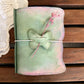 Hand-Painted, Hand-Stitched Leather Journal & Traveler's Notebook Cover | Soft Moss