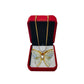 Glass Butterfly Pendant With 18k Gold Chain