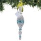 Crochet Glass Hanging Christmas Ornaments with Gold Leafing