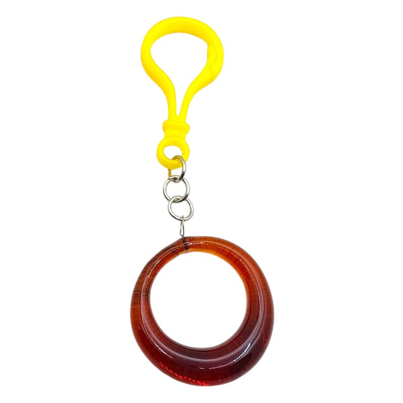 Glass Ring Pendant Keychain