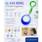 Glass Ring Pendant Keychain