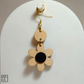 "Flora" Wood x Leather Earrings