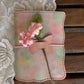 Hand-Painted, Hand-Stitched Leather Journal & Traveler's Notebook Cover | Garden Light