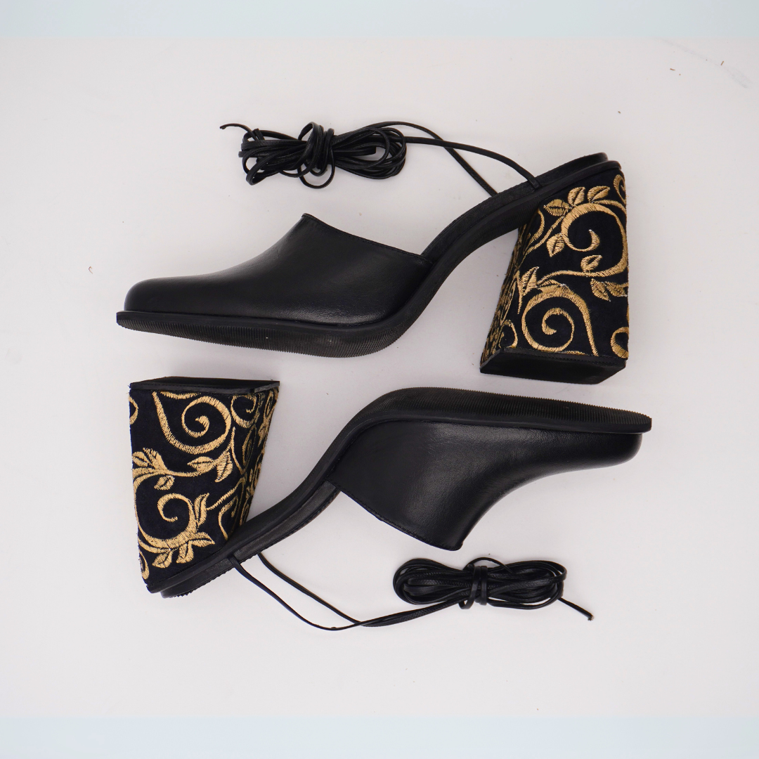Hailey lace-up Mules (Pre-order)