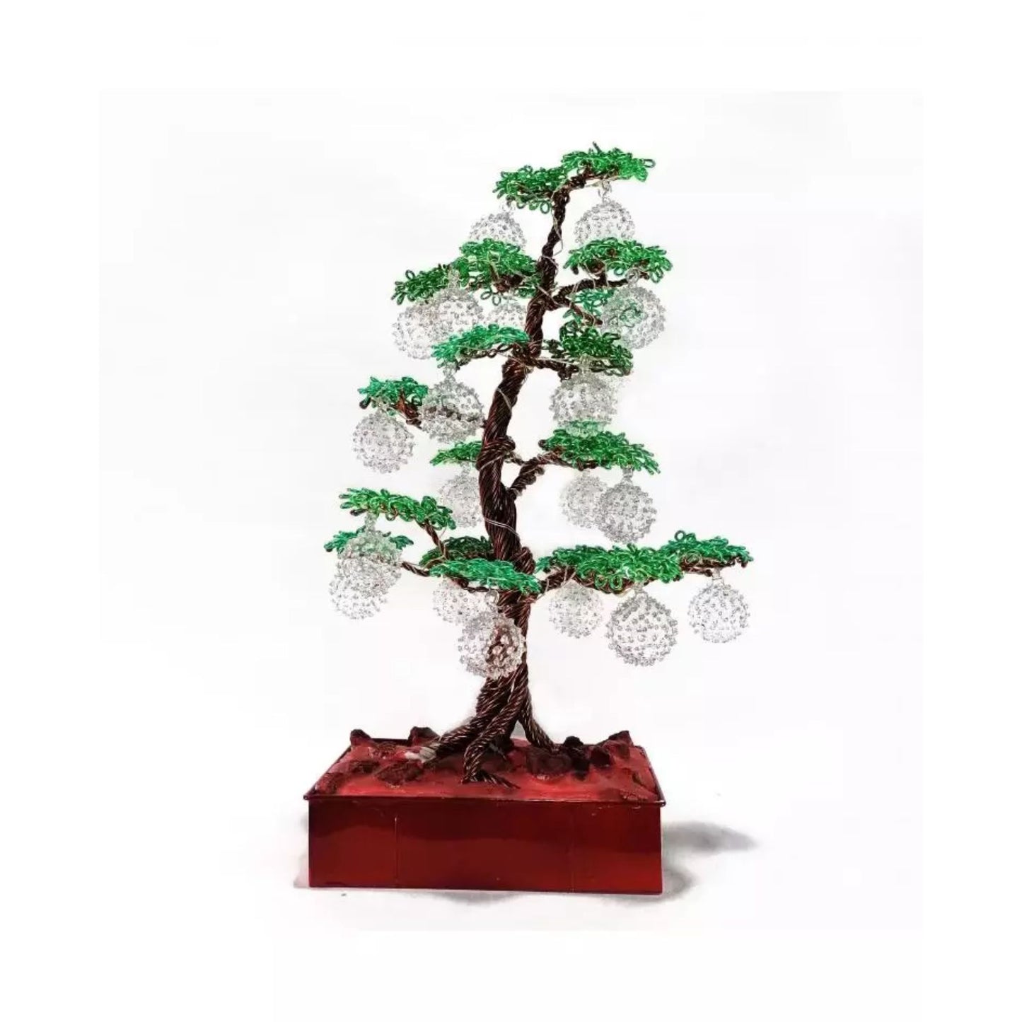 Bonsai Ball Tree with Dotted Glass Ball Ornaments