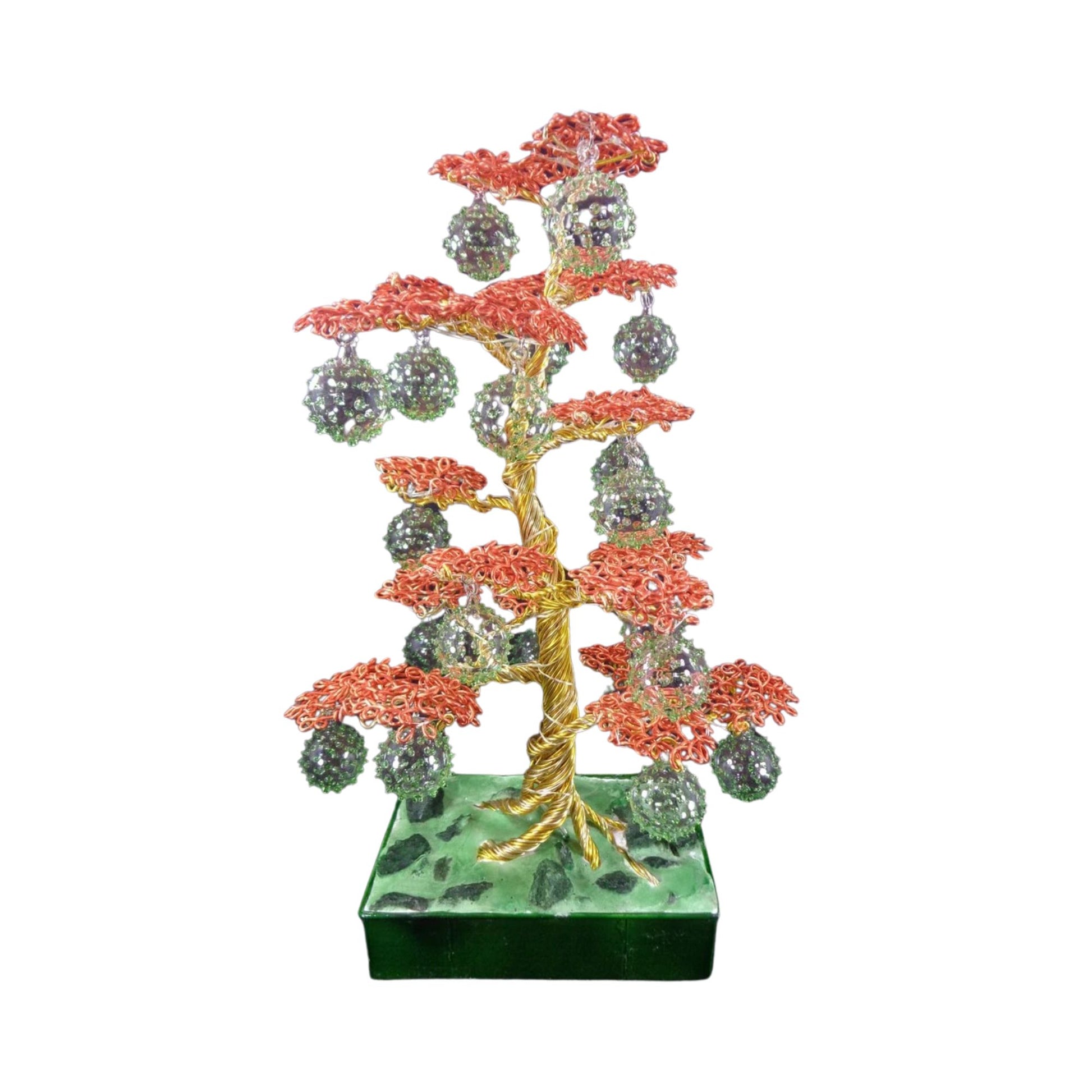 Bonsai Ball Tree with Dotted Glass Ball Ornaments