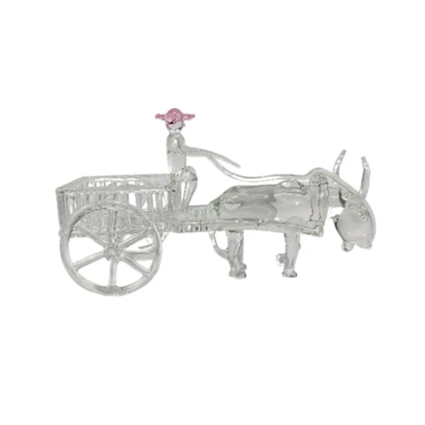 Carabao Cart Glass Figurine