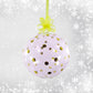 Set of 6pc Clear Glass Christmas Ornaments (Gold Sequins)