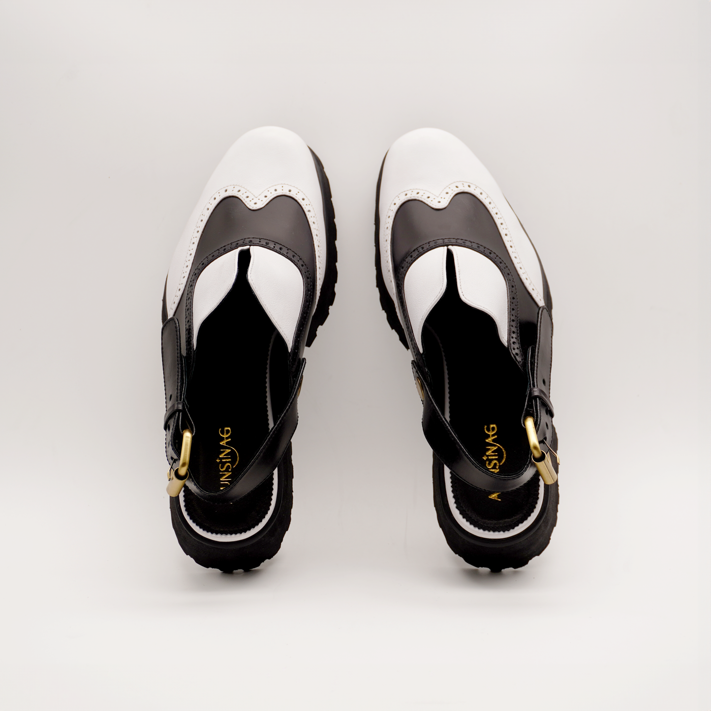 Yna Oxford Mules - White & Black (Pre-order)