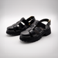Evy Fisherman Mules (Black)