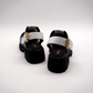 Evy Fisherman Mules (White & Black)