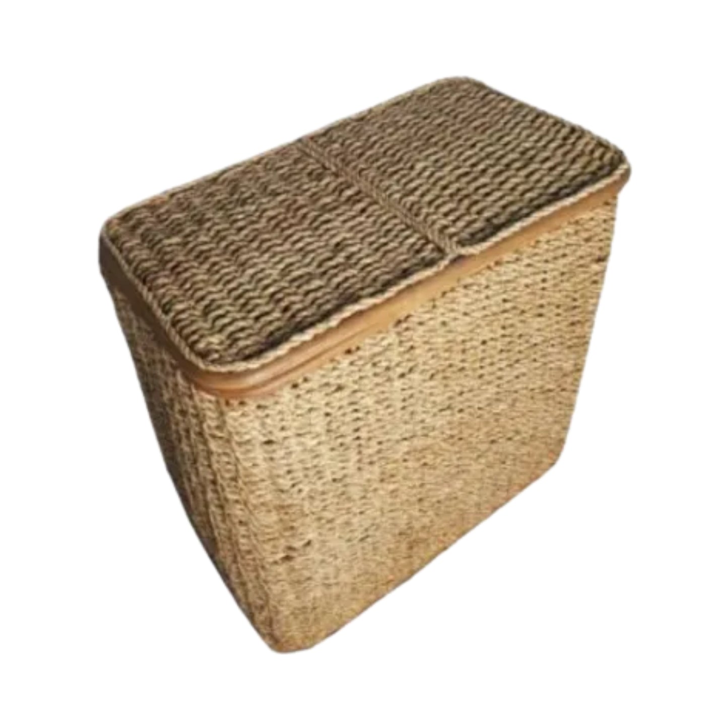 Ilokana Handicrafts Dual Compartment Rattan Laundry Hamper