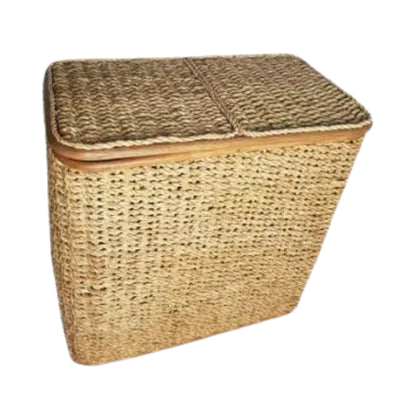 Ilokana Handicrafts Dual Compartment Rattan Laundry Hamper