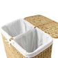 Ilokana Handicrafts Dual Compartment Rattan Laundry Hamper