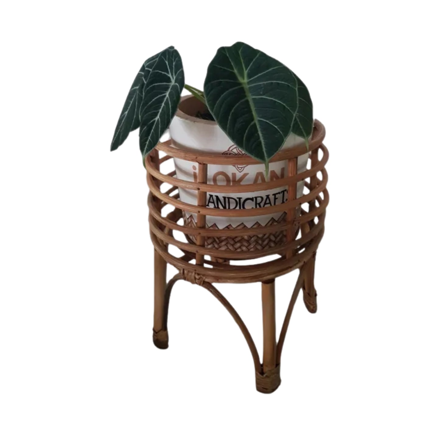 Ilokana Handicrafts Elana Rattan Plant Stand for Indoor Plants