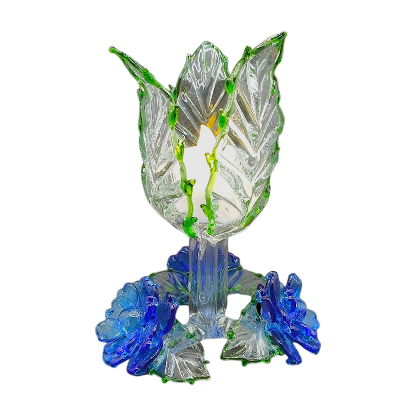 Glass Candle Holder (Candelabra Flower)