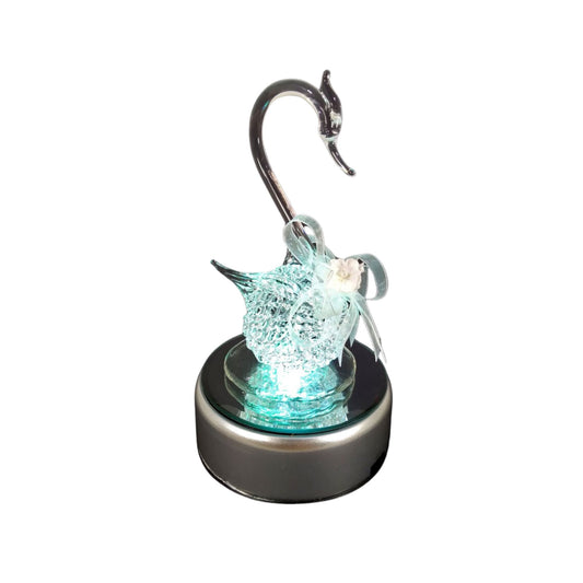 Glass Swan Figurine 