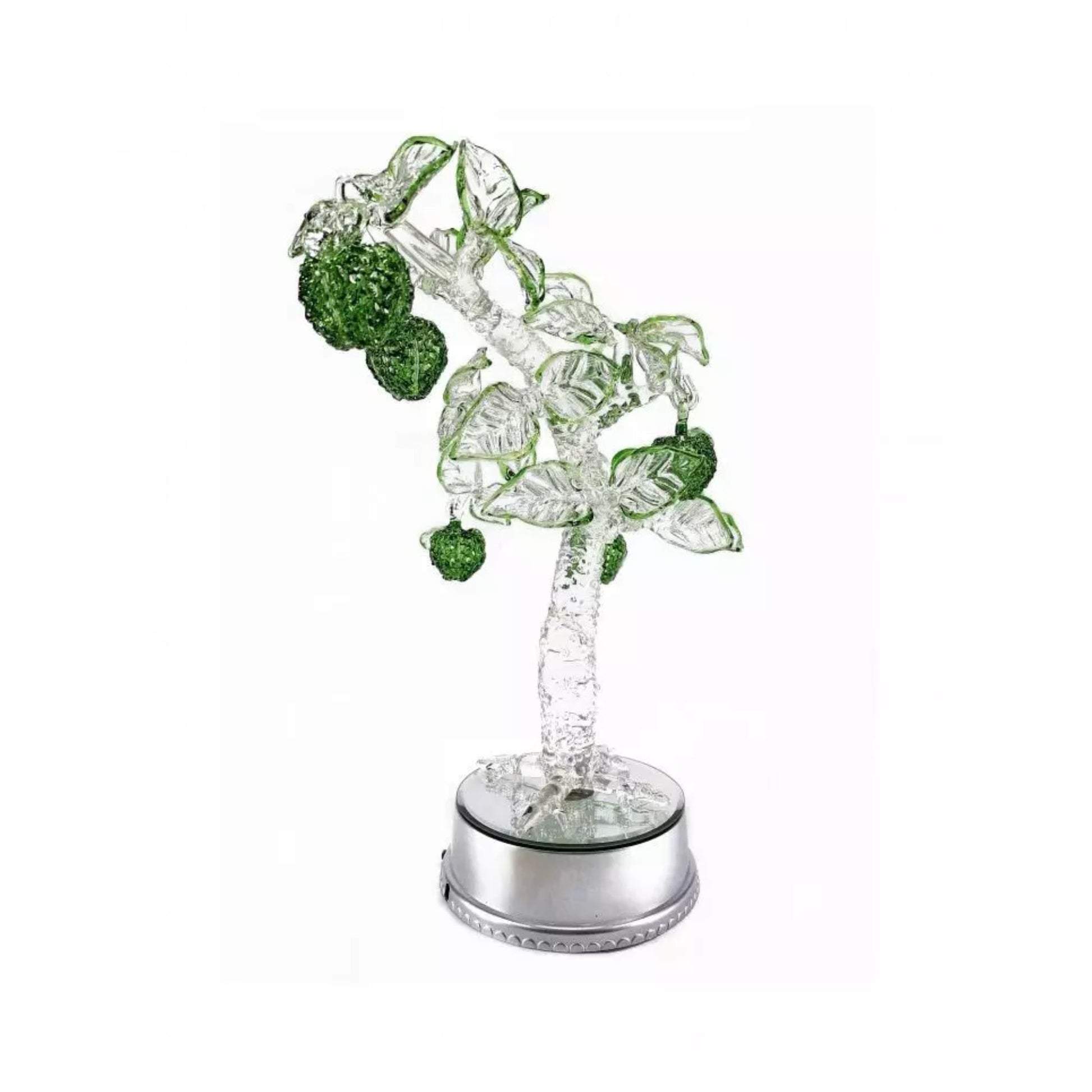 Green Apple Tree Glass Figurine