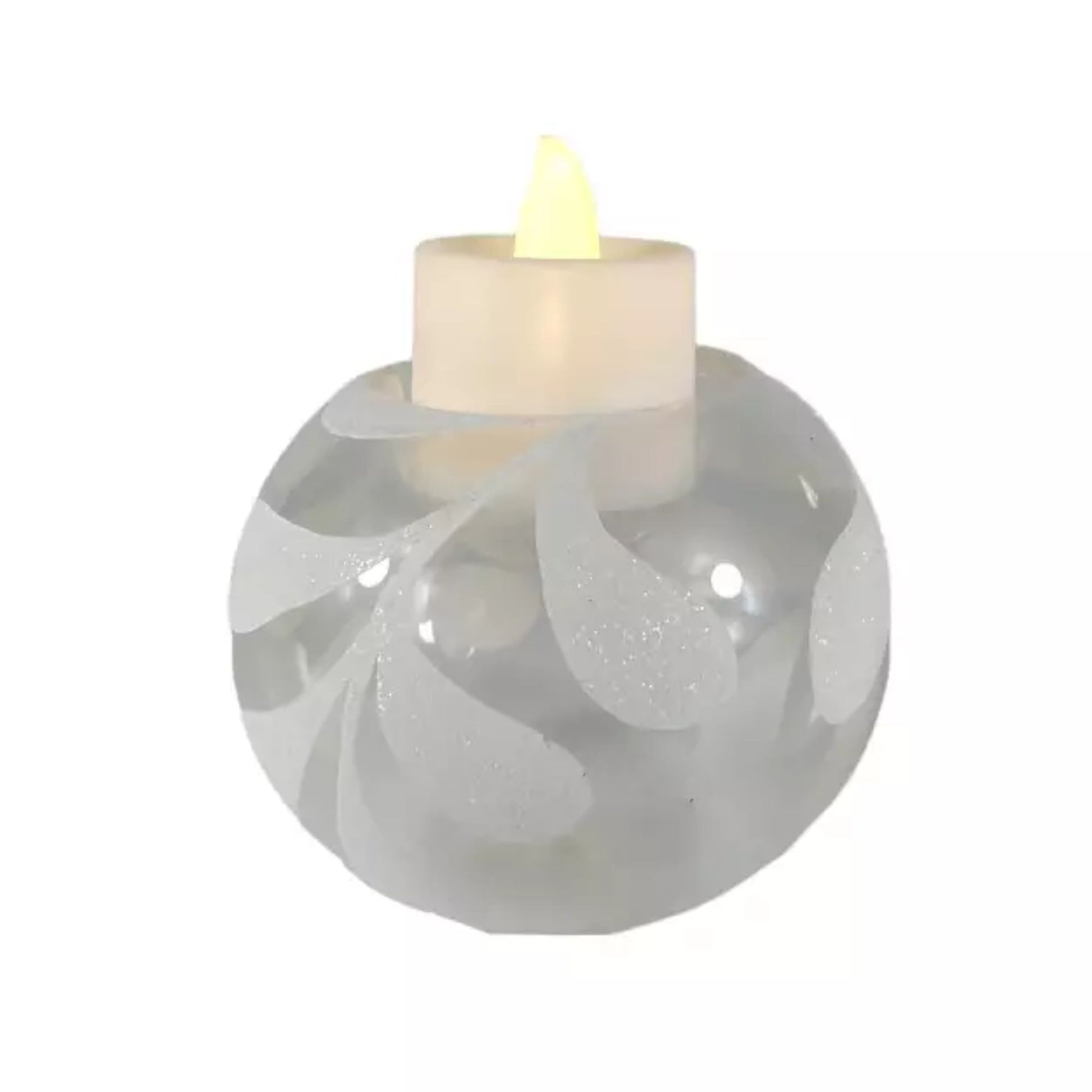 Handpainted Glass Tealight Candle Holder