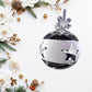 Handpainted White Christmas Glass Ornaments