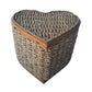 Ilokana Handicrafts Heart Buri Storage Basket Organizer