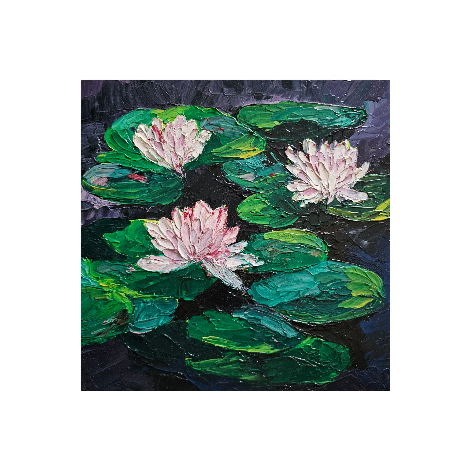 Lilies- Oil on wood panel painting