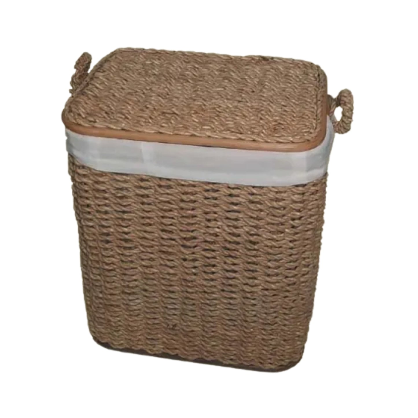 Ilokana Handicrafts Native Laundry Basket Clothes Basket Buri Hamper with Cloth Lining