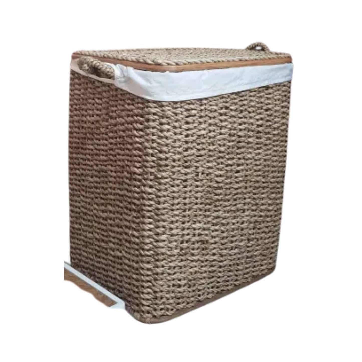 Ilokana Handicrafts Native Laundry Basket Clothes Basket Buri Hamper with Cloth Lining