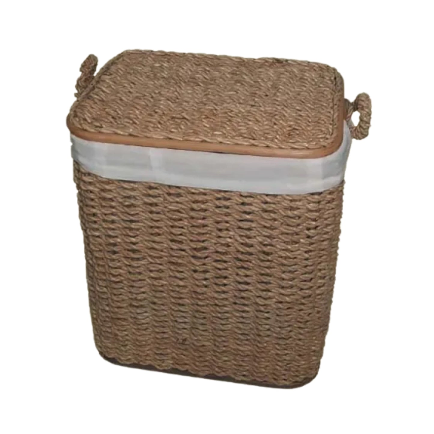 Ilokana Handicrafts Native Laundry Basket Clothes Basket Buri Hamper with Cloth Lining
