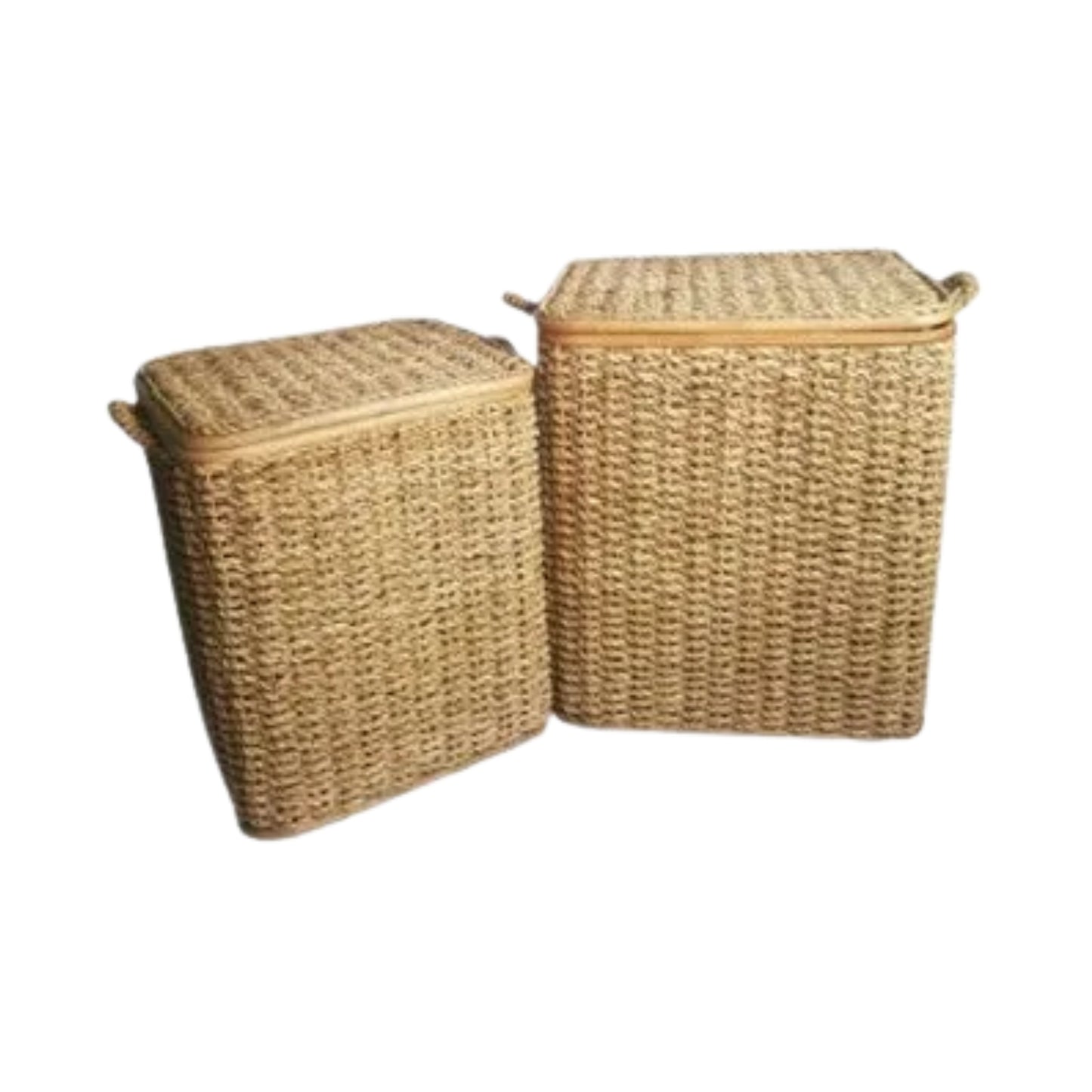 Ilokana Handicrafts Native Rattan Laundry Basket Hamper with Lock