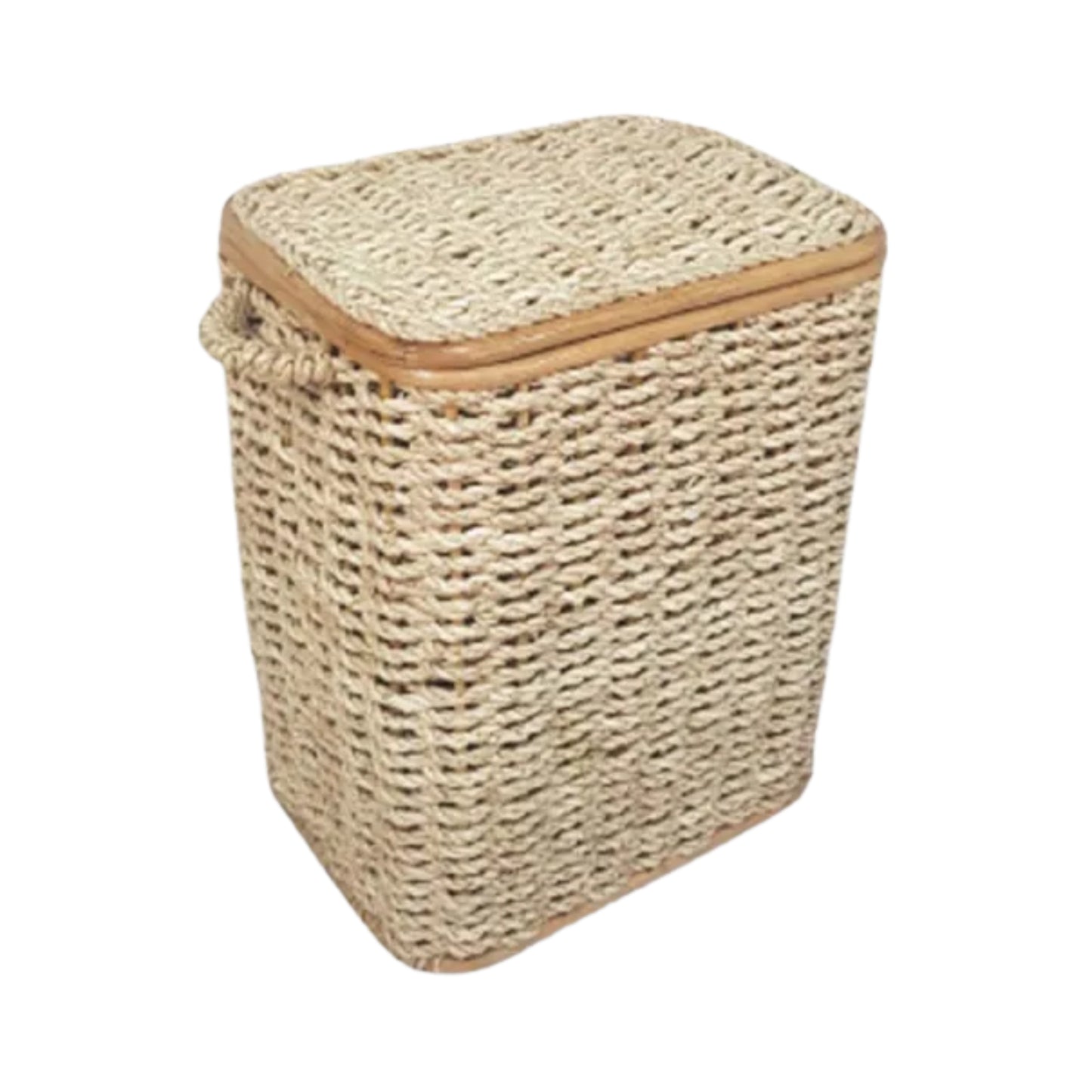 Ilokana Handicrafts Native Rattan Laundry Basket Hamper with Lock