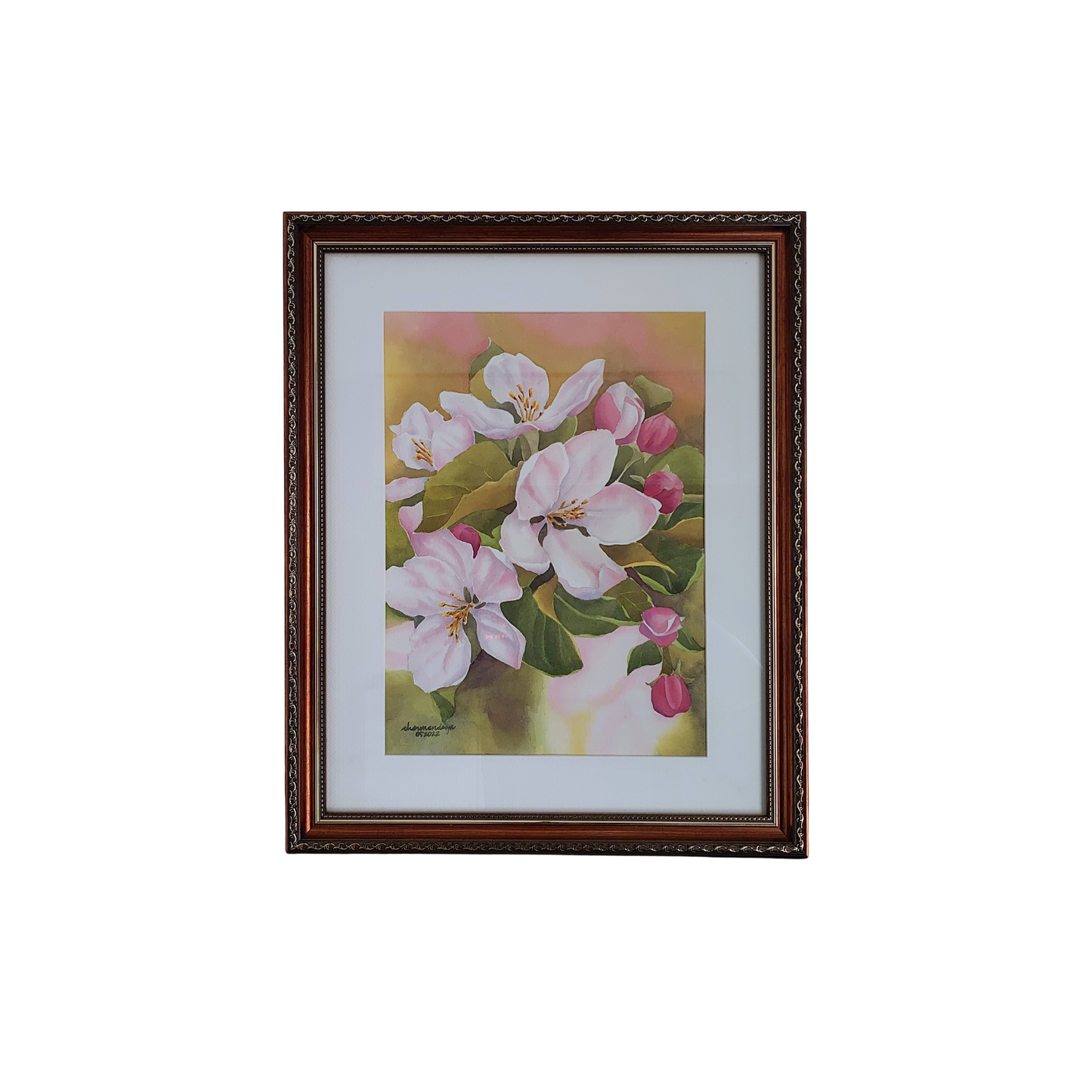 Flower portrait with frame