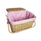 Ilokana Handicrafts Woven Picnic Basket Snack Basket with Folding Handle