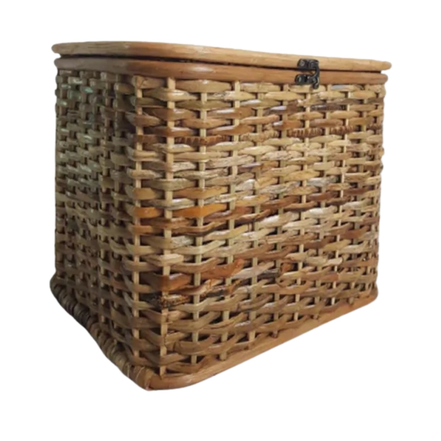 Ilokana Handicrafts Rattan Storage Basket Organizer with Lock