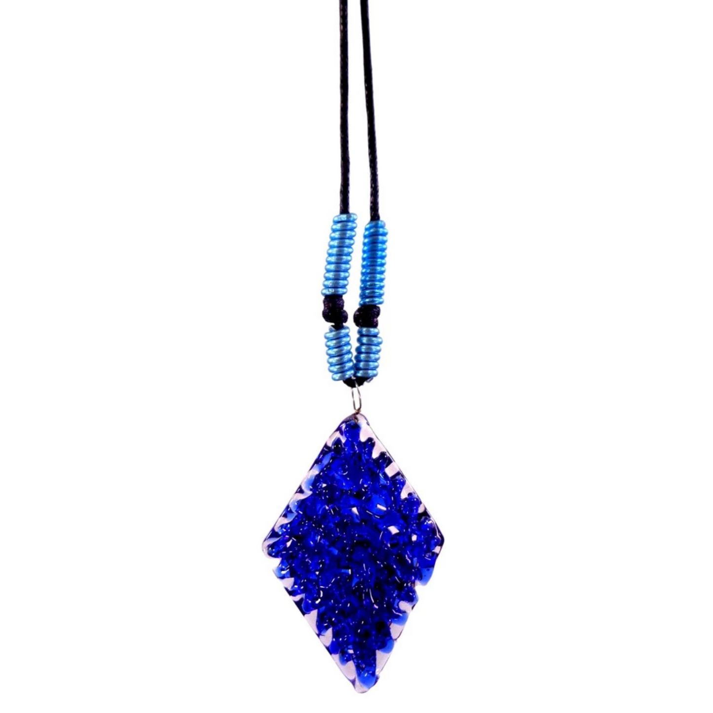 Diamond Crochet Glass Pendant Necklace