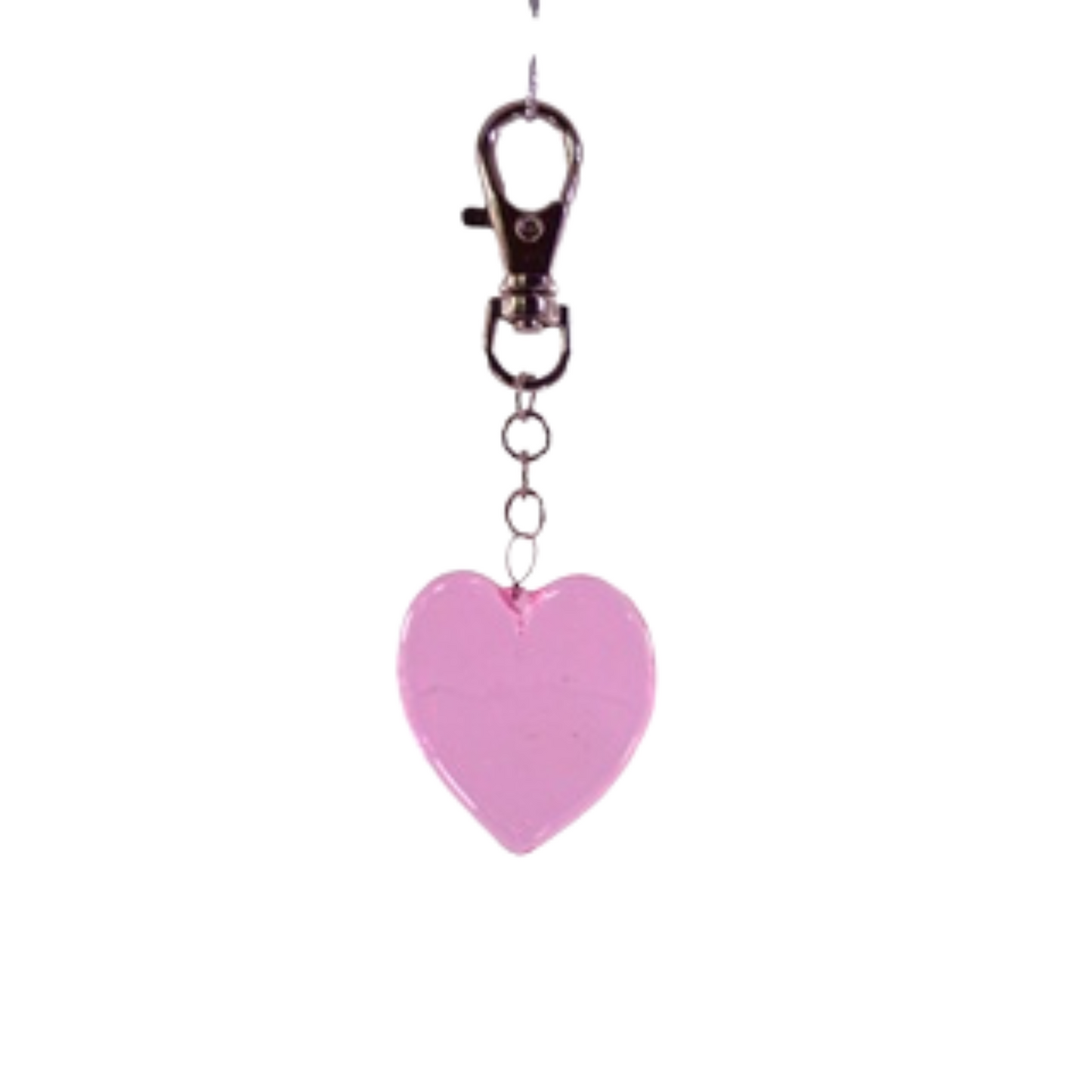 Glass Heart Pendant Key Chain Holder