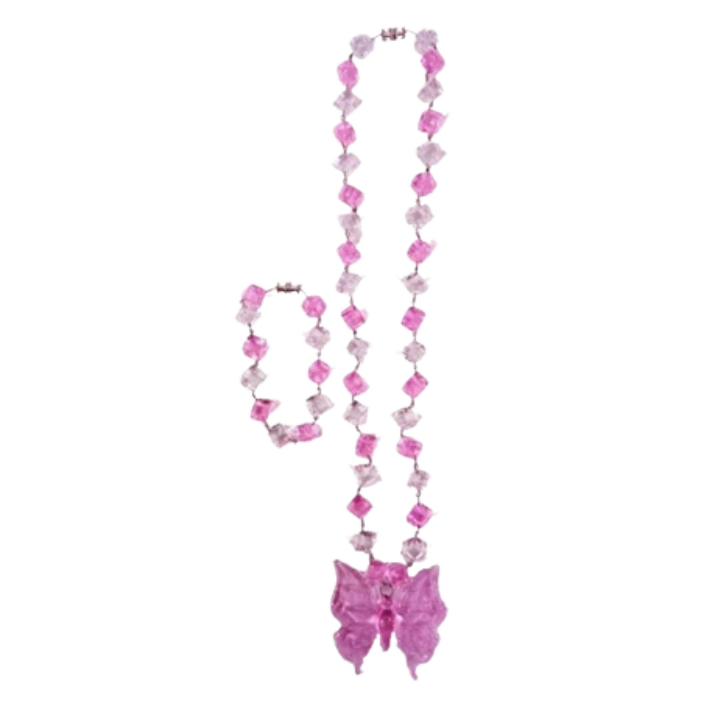 Solid Color Butterfly Pendant in Glass Dice Set
