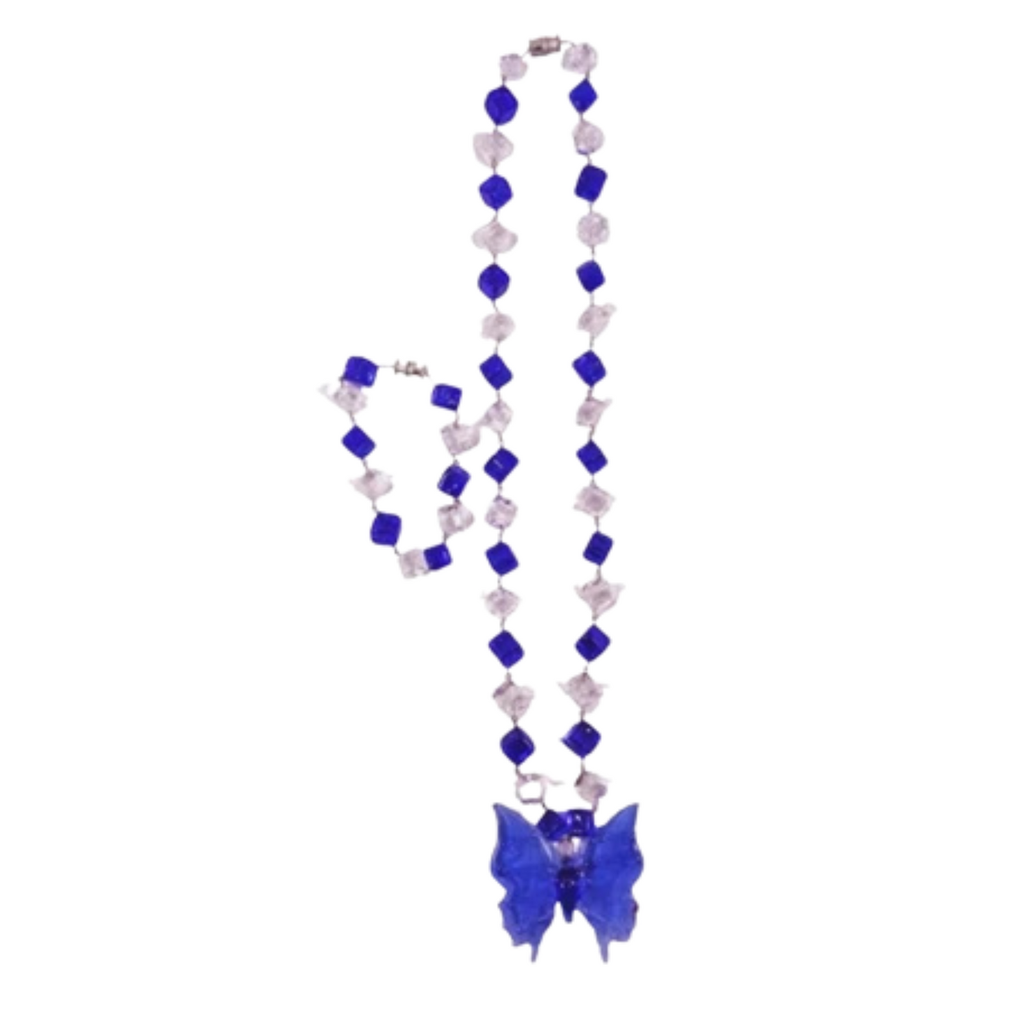 Solid Color Butterfly Pendant in Glass Dice Set