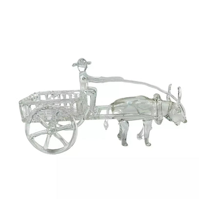 Carabao Cart Glass Figurine