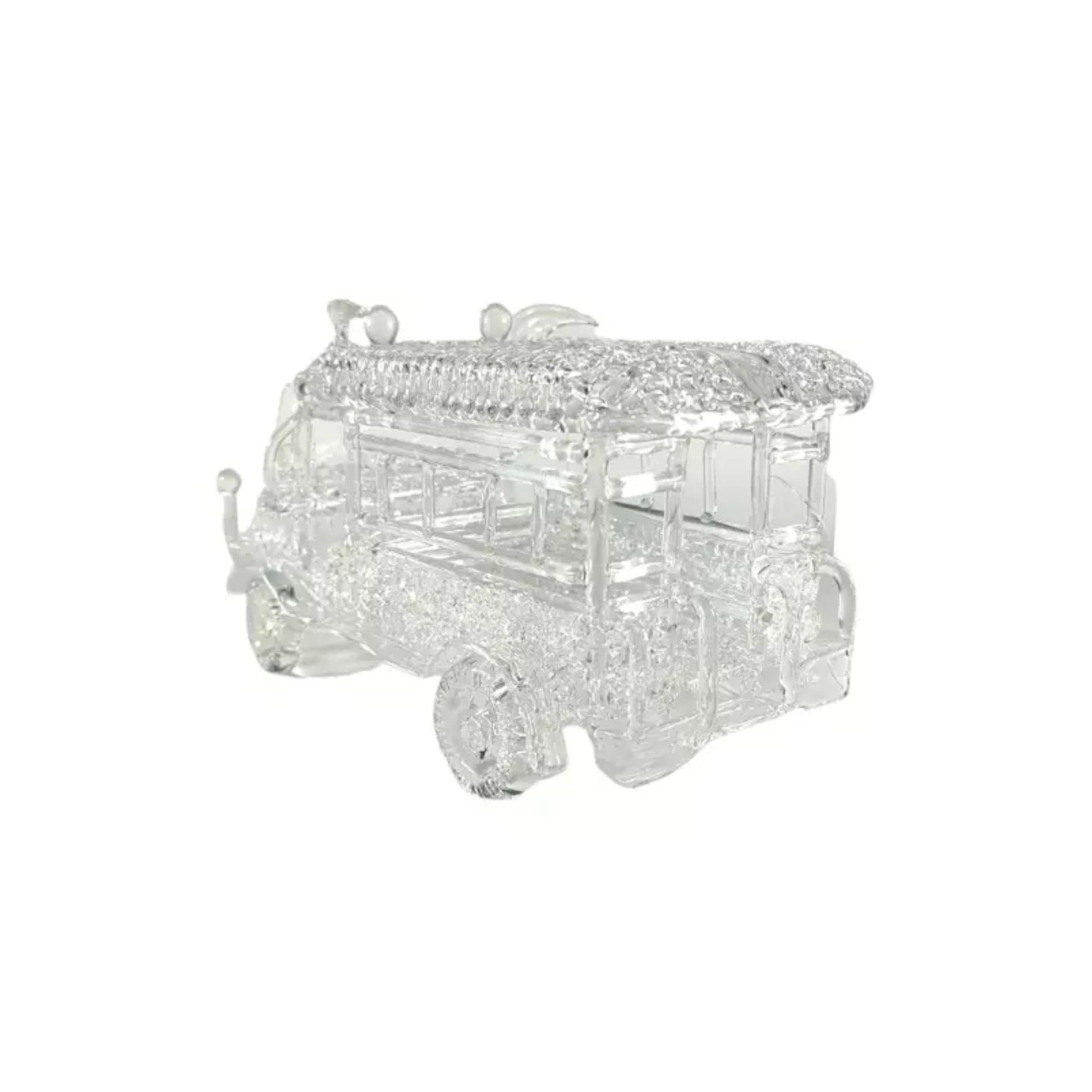 Pyrex Glass Philippine Jeepney Figurine