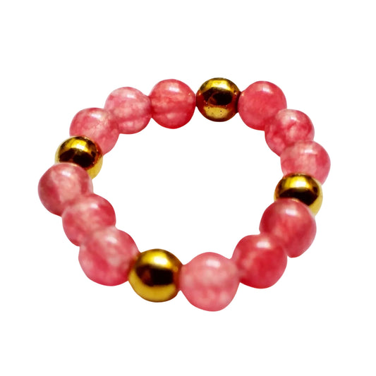 Jumimo by Vickit Strawberry Quartz Stone Ring