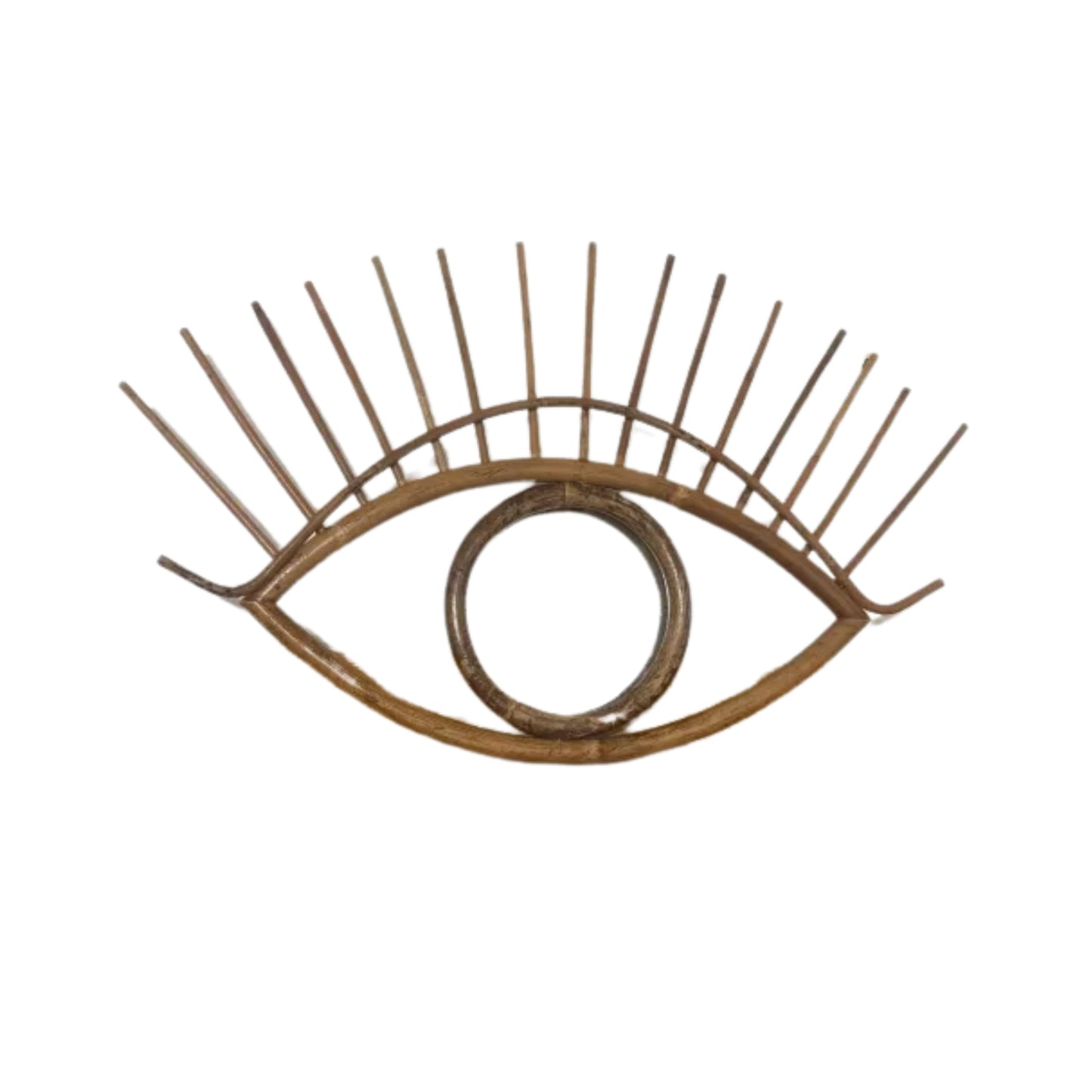 Ilokana Handicrafts Rattan Eye Mirror Wall Hanging Decor Mirror