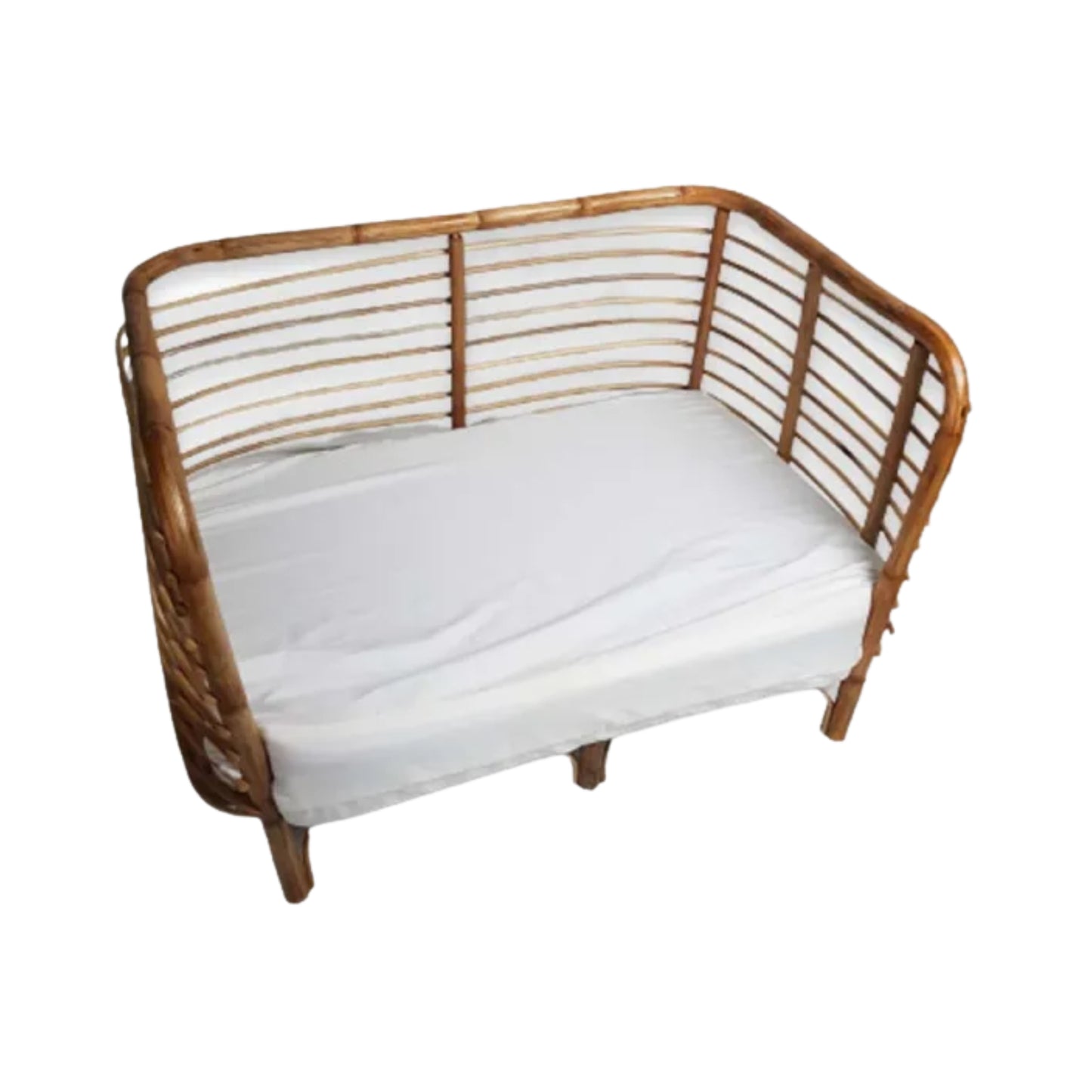 Ilokana Handicrafts Rectangular Rattan Pet Bed with Cushion