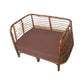 Ilokana Handicrafts Rectangular Rattan Pet Bed with Cushion
