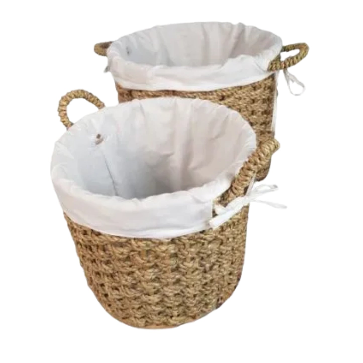 Ilokana Handicrafts Multipurpose Rattan Round Basket with Cloth
