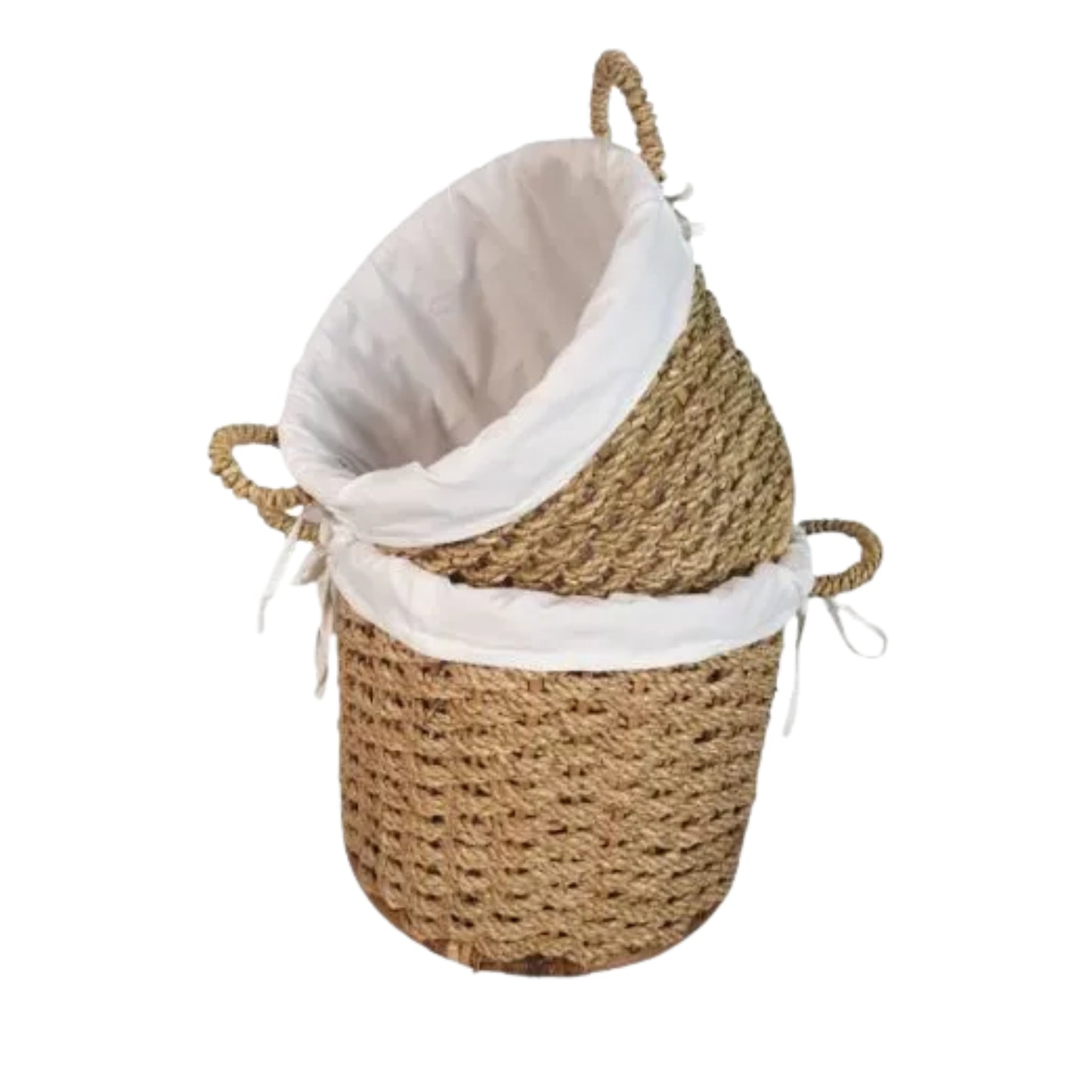 Ilokana Handicrafts Multipurpose Rattan Round Basket with Cloth