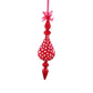 Red Glass Christmas Ornaments (White Polka Dots)