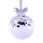 Set of 6pc Glitter Glass Christmas Ornaments (Silver Scraps)