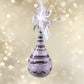 Set of 6pc Glitter Glass Christmas Ornaments (Silver)